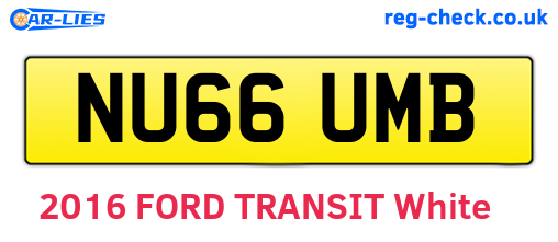 NU66UMB are the vehicle registration plates.