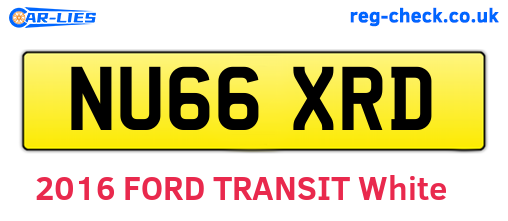 NU66XRD are the vehicle registration plates.