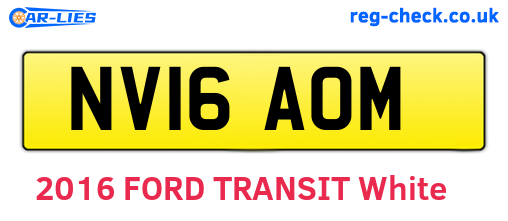 NV16AOM are the vehicle registration plates.