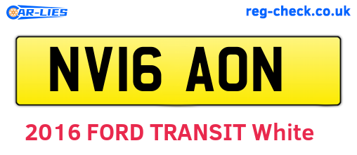 NV16AON are the vehicle registration plates.