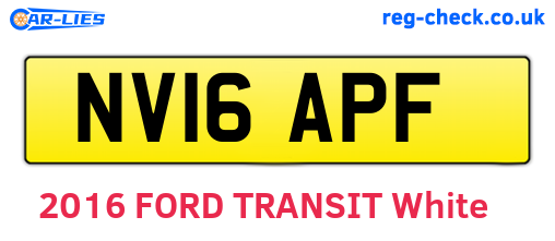 NV16APF are the vehicle registration plates.
