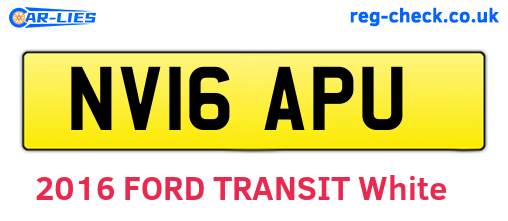 NV16APU are the vehicle registration plates.