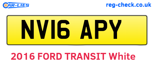NV16APY are the vehicle registration plates.