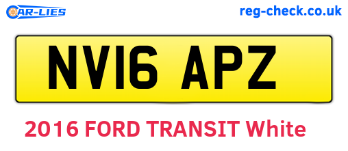 NV16APZ are the vehicle registration plates.