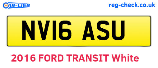 NV16ASU are the vehicle registration plates.