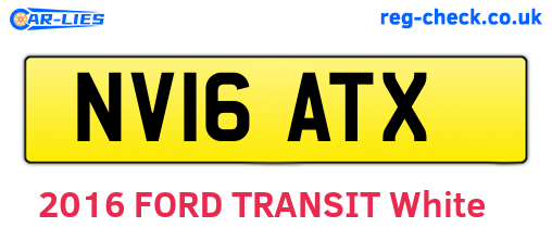 NV16ATX are the vehicle registration plates.