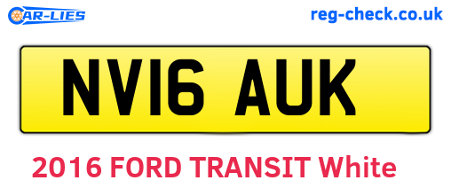 NV16AUK are the vehicle registration plates.
