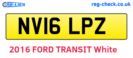 NV16LPZ are the vehicle registration plates.