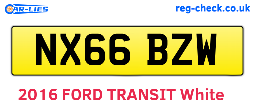 NX66BZW are the vehicle registration plates.