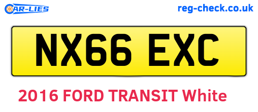 NX66EXC are the vehicle registration plates.
