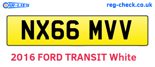 NX66MVV are the vehicle registration plates.