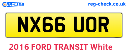 NX66UOR are the vehicle registration plates.