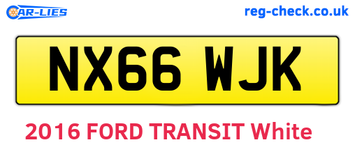 NX66WJK are the vehicle registration plates.
