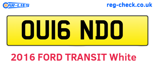 OU16NDO are the vehicle registration plates.
