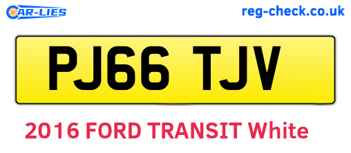PJ66TJV are the vehicle registration plates.
