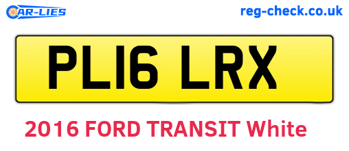 PL16LRX are the vehicle registration plates.