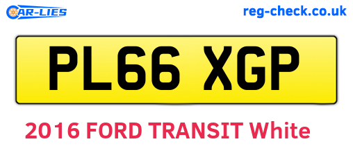 PL66XGP are the vehicle registration plates.