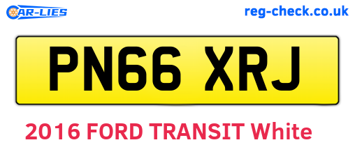 PN66XRJ are the vehicle registration plates.