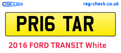 PR16TAR are the vehicle registration plates.