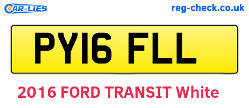 PY16FLL are the vehicle registration plates.