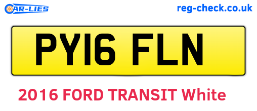 PY16FLN are the vehicle registration plates.