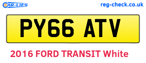PY66ATV are the vehicle registration plates.