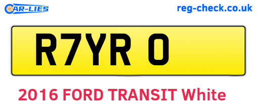 R7YRO are the vehicle registration plates.