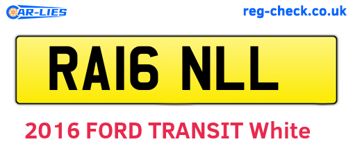 RA16NLL are the vehicle registration plates.