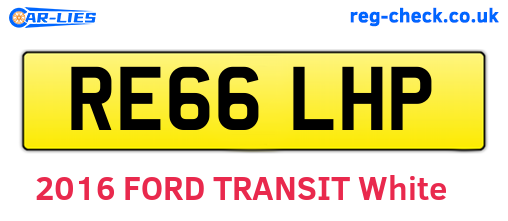 RE66LHP are the vehicle registration plates.