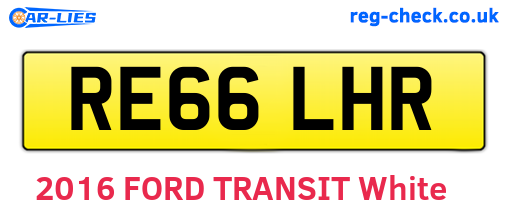 RE66LHR are the vehicle registration plates.