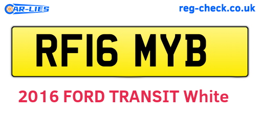 RF16MYB are the vehicle registration plates.