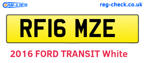 RF16MZE are the vehicle registration plates.