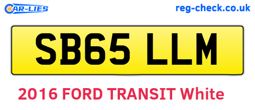 SB65LLM are the vehicle registration plates.