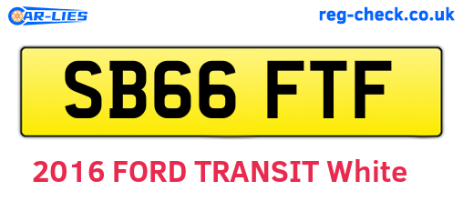 SB66FTF are the vehicle registration plates.