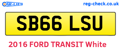 SB66LSU are the vehicle registration plates.