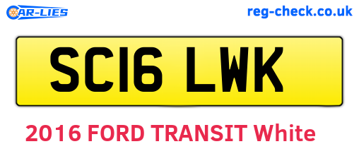 SC16LWK are the vehicle registration plates.