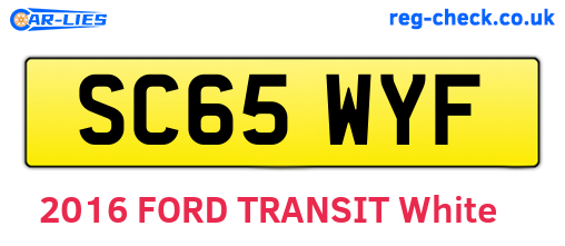 SC65WYF are the vehicle registration plates.