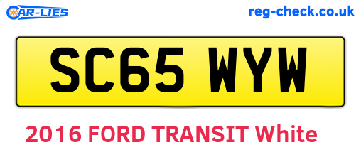 SC65WYW are the vehicle registration plates.