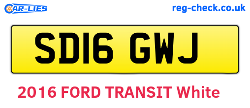 SD16GWJ are the vehicle registration plates.