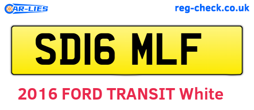 SD16MLF are the vehicle registration plates.