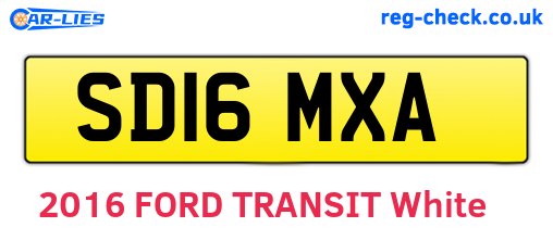SD16MXA are the vehicle registration plates.