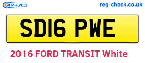 SD16PWE are the vehicle registration plates.