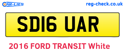 SD16UAR are the vehicle registration plates.