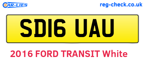 SD16UAU are the vehicle registration plates.