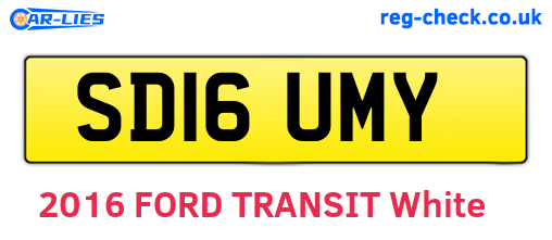 SD16UMY are the vehicle registration plates.