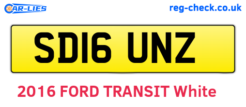 SD16UNZ are the vehicle registration plates.