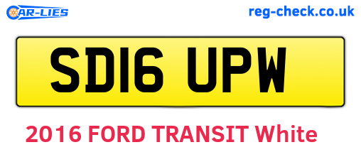 SD16UPW are the vehicle registration plates.