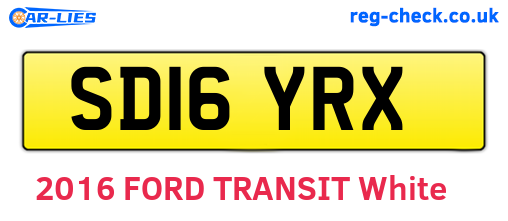 SD16YRX are the vehicle registration plates.