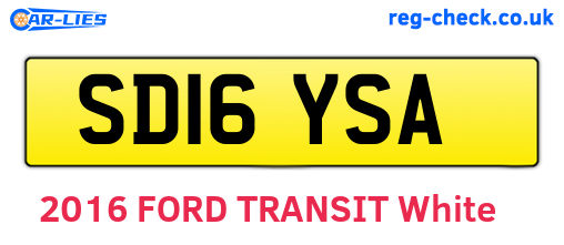 SD16YSA are the vehicle registration plates.