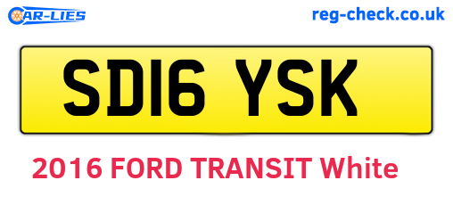 SD16YSK are the vehicle registration plates.